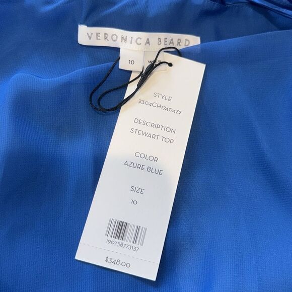 NWT Veronica Beard Stewart Top in Azure Blue
Size 10 Silk Revolve - Picture 13 of 15